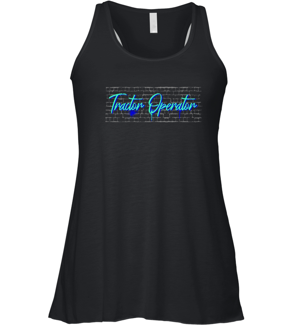 Daddy job funny Quote Dad tractor-operator Women's Flowy Tank Top