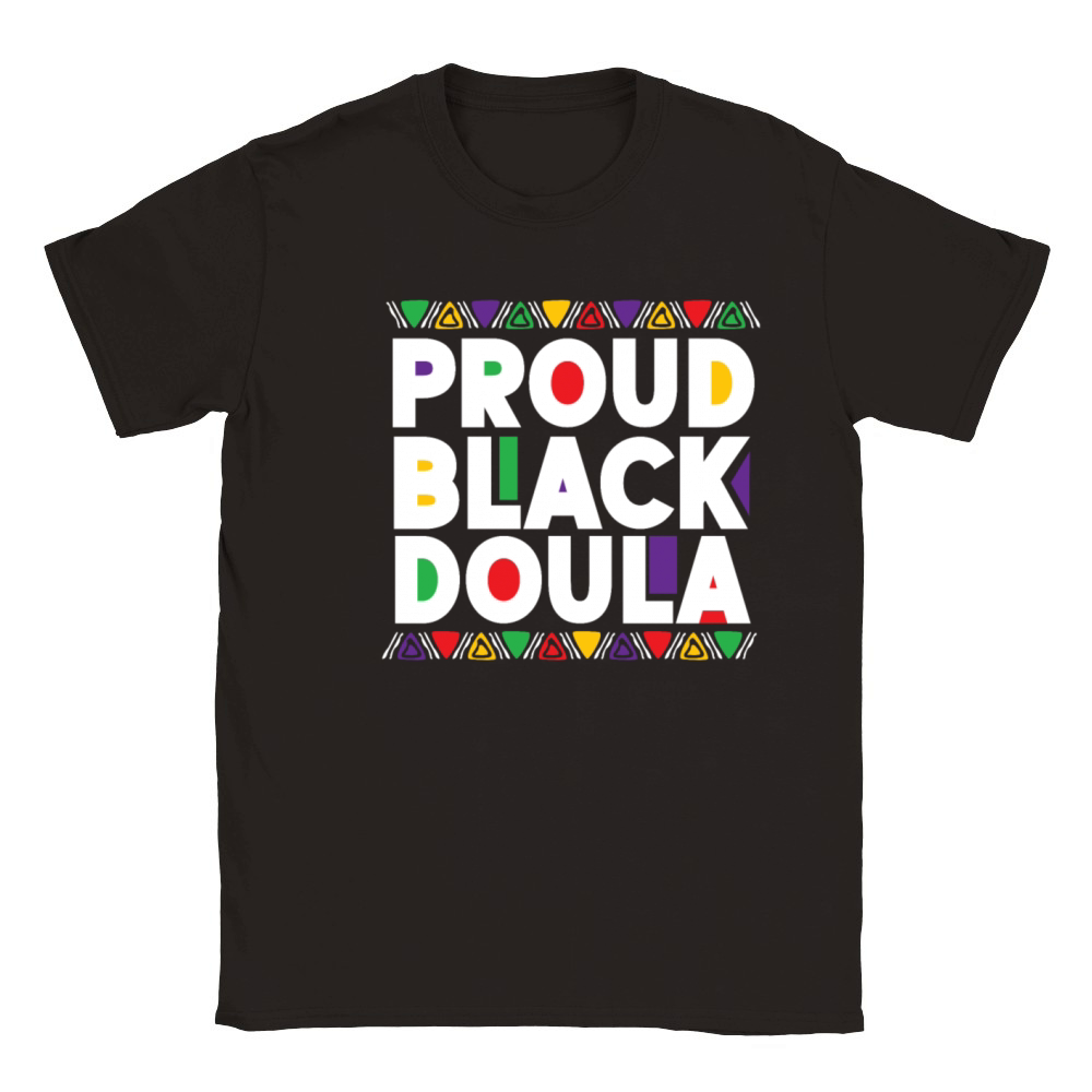 Doula Birth Worker Proud Black Classic Kids Crewneck T-shirt