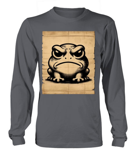 Classic Grumpy Frog Scenery Papyrus Scroll Long sleeved Unisex