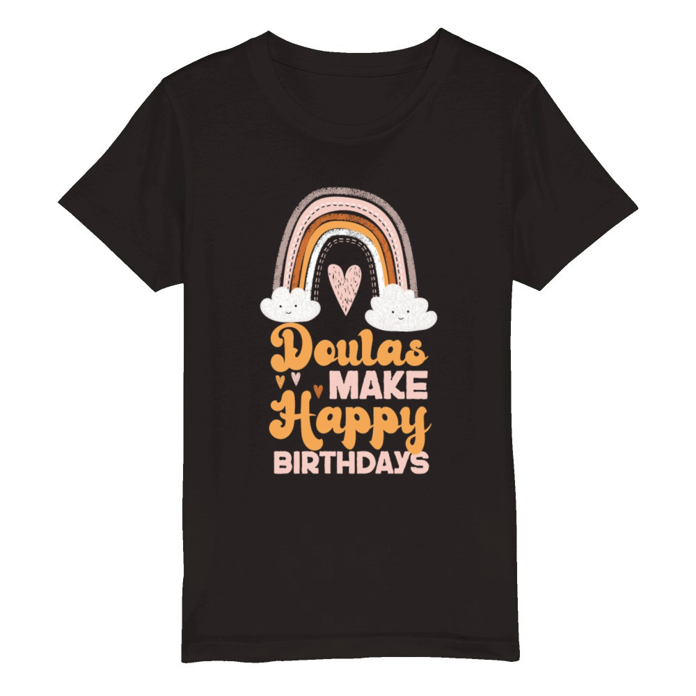 Doula Birth Worker Doulas Make Organic Kids Crewneck T-shirt