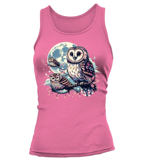 Moon Owl Birds Owl Gifts Graphic for Men Women Boy Tank top Woman