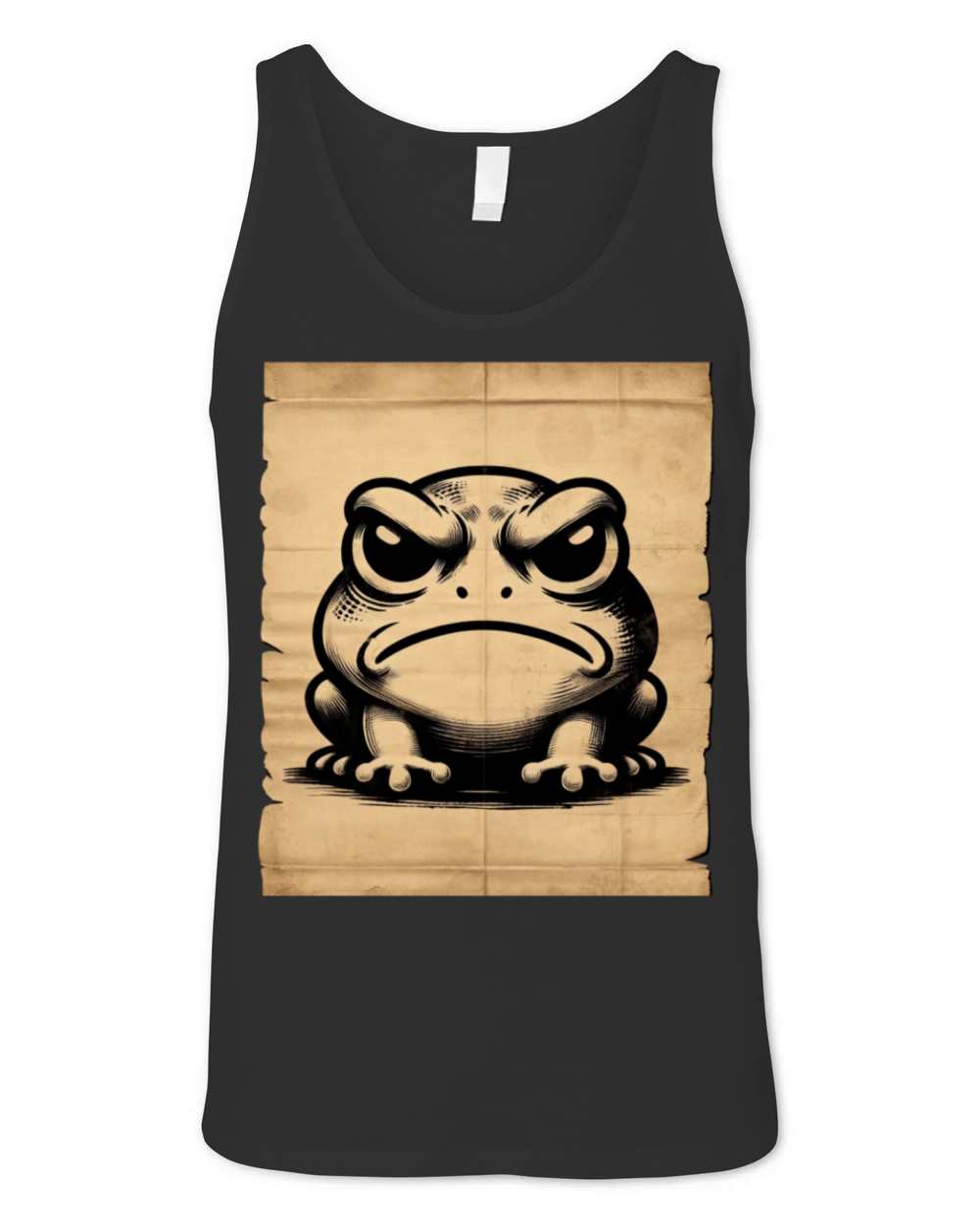 Classic Grumpy Frog Scenery Papyrus Scroll Unisex Jersey Tank