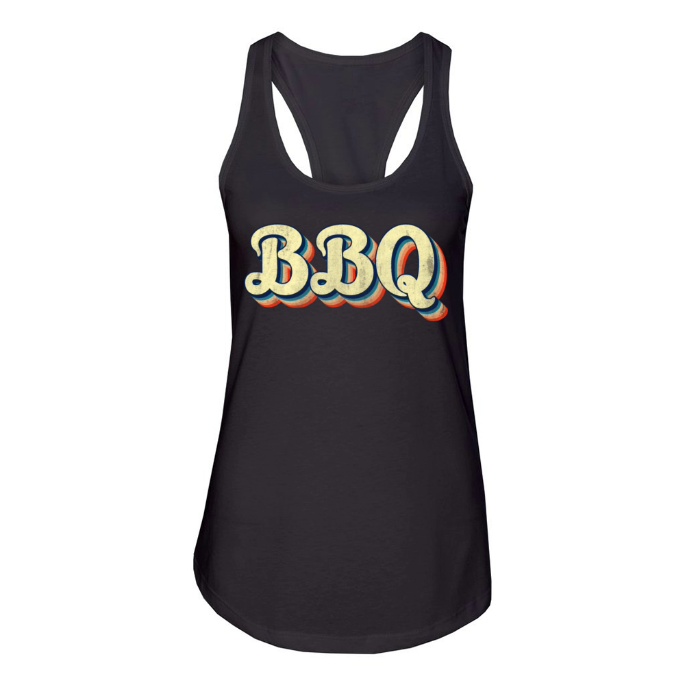 BBQ Master Funny Barbecue Lover Vintage T Shirt Women's Racerback Tank