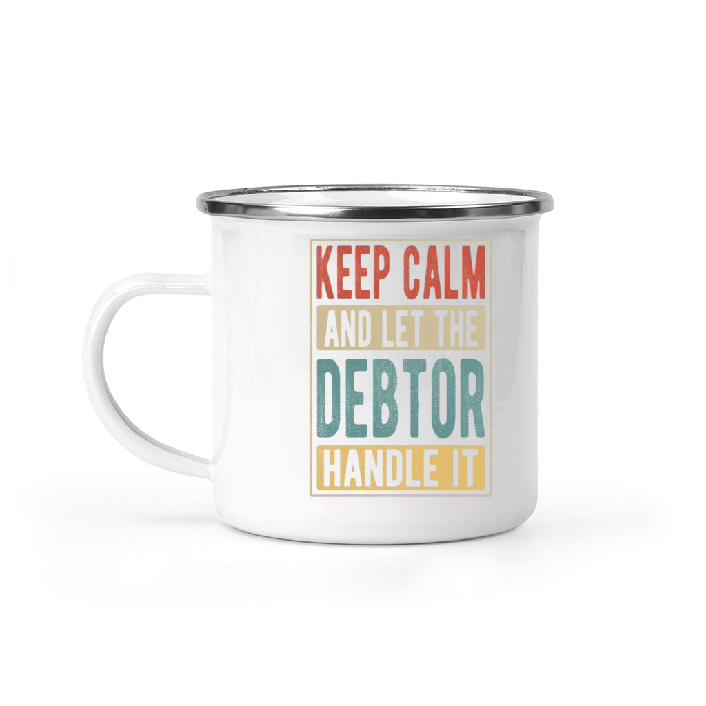 Debtor Retro Gift Camping Mug