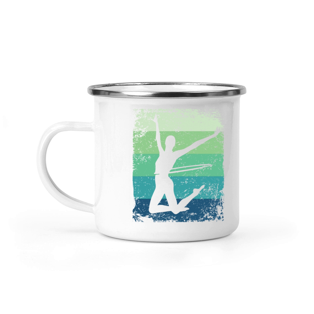 Gymnast Hoop Retro Rhythmic Gymnastics Camping Mug