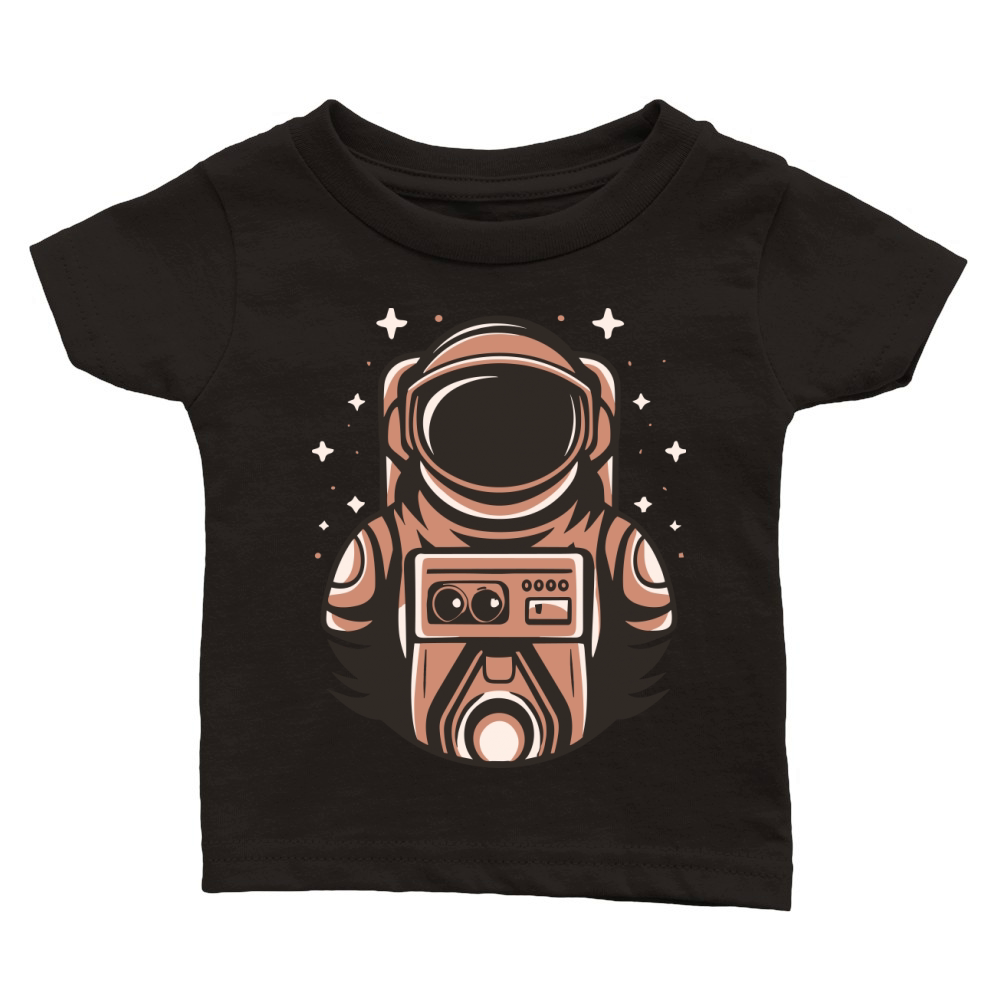 Astronaut Vector Art Design 3 Colors Classic Baby Crewneck T-shirt