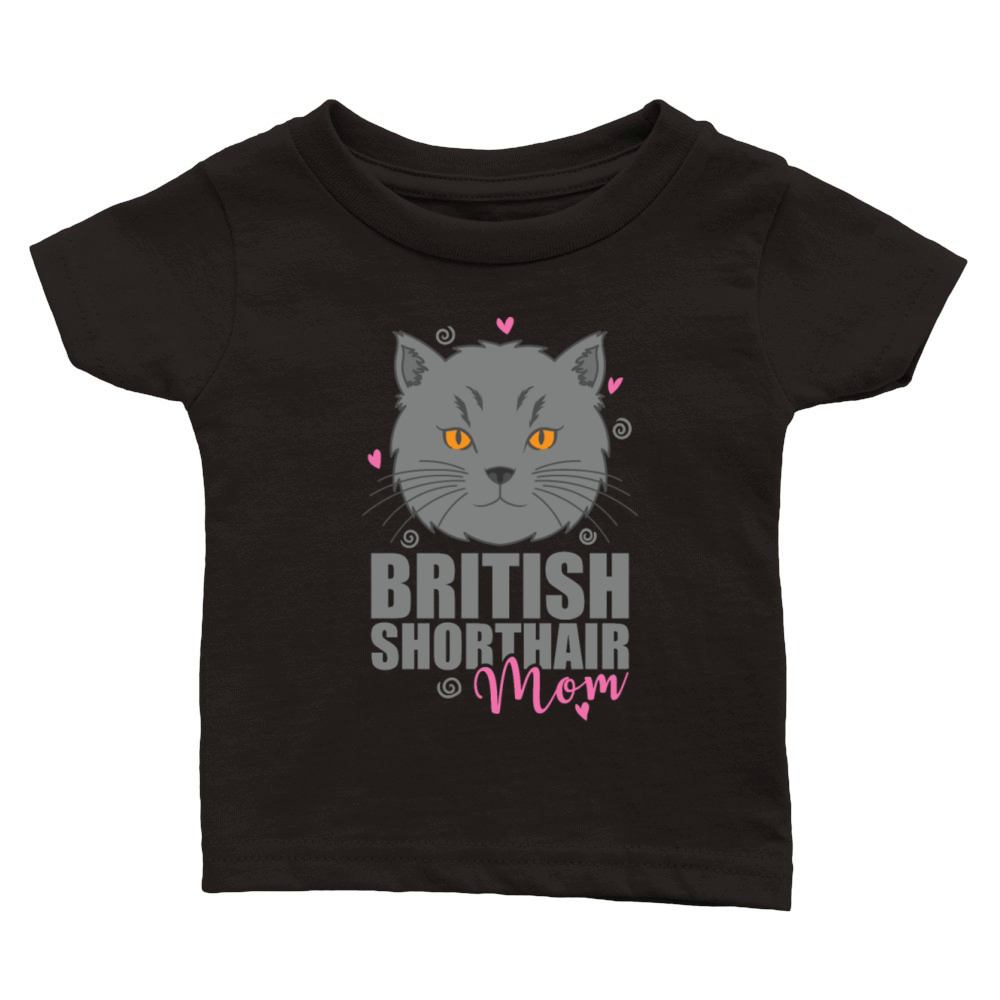British Shorthair Mom Cat Pet Classic Baby Crewneck T-shirt