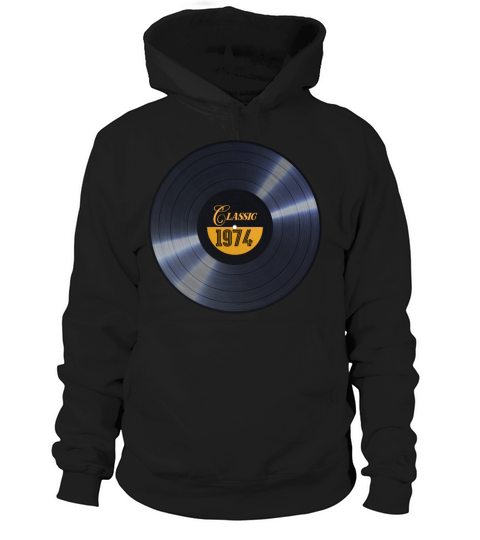 Vintage 1974 - Classic Vinyl Hoodie Unisex