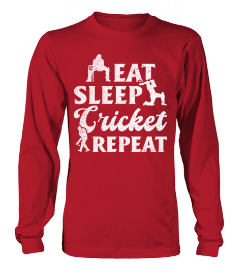 Funny Cricketing Cricket Player - Eat Sleep Cricke Long sleeved Unisex