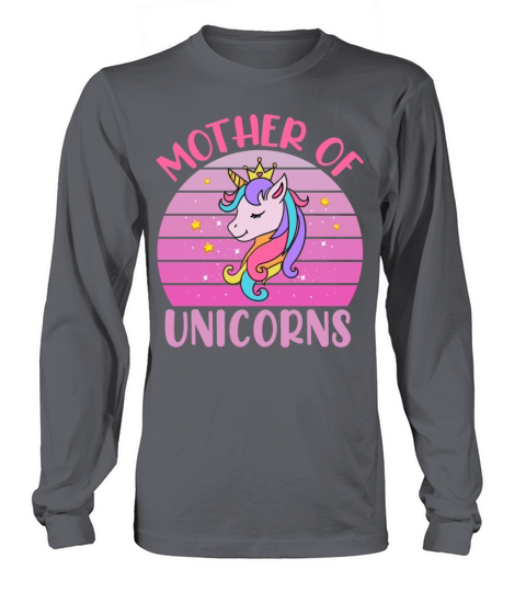 Vector mother of unicorns mother quote typographic Long sleeved Unisex