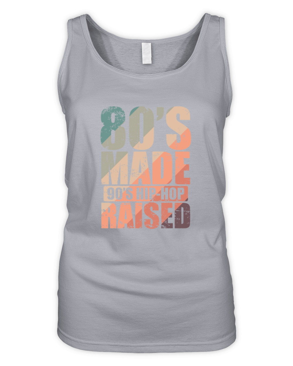 80s Made 90s Hip Hop Raised Genre of Music Organic Women's Tank Top