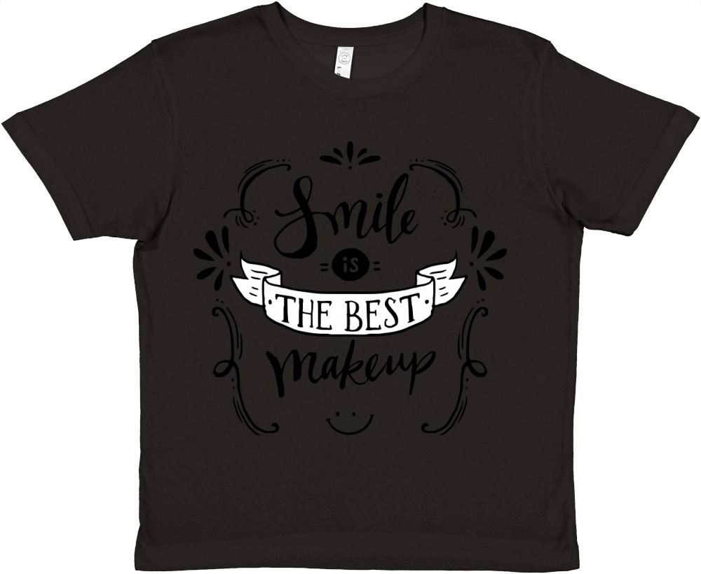 Smile is The Best Makeup Premium Kids Crewneck T-shirt