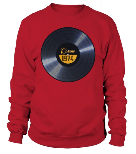 Vintage 1974 - Classic Vinyl Sweatshirt Unisex