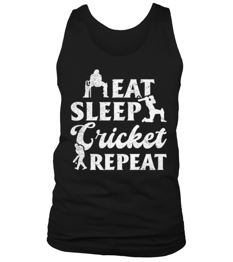 Funny Cricketing Cricket Player - Eat Sleep Cricke Tank Top Unisex