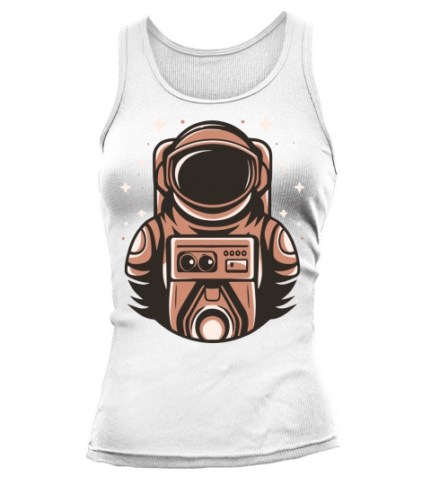 Astronaut Vector Art Design 3 Colors Tank top Woman