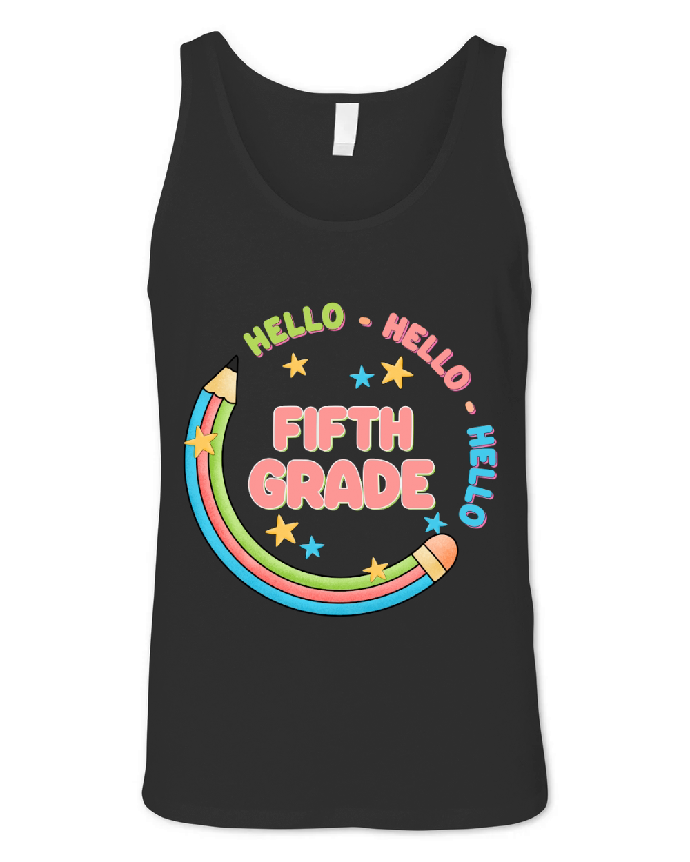 hello fifth grade cute Unisex Jersey Tank