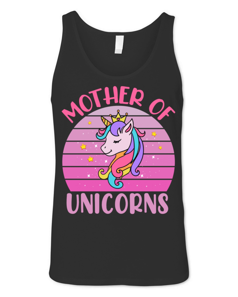 Vector mother of unicorns mother quote typographic Unisex Jersey Tank