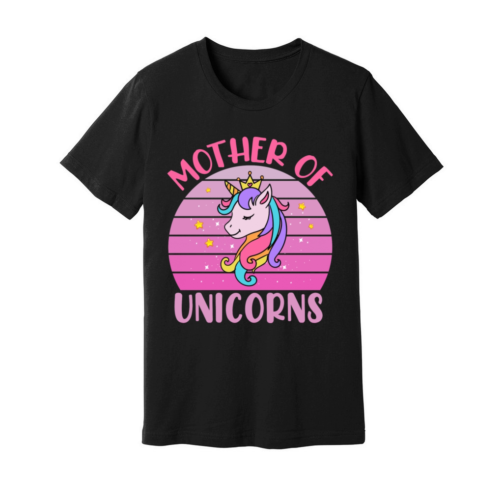 Vector mother of unicorns mother quote typographic Unisex Jersey Tee