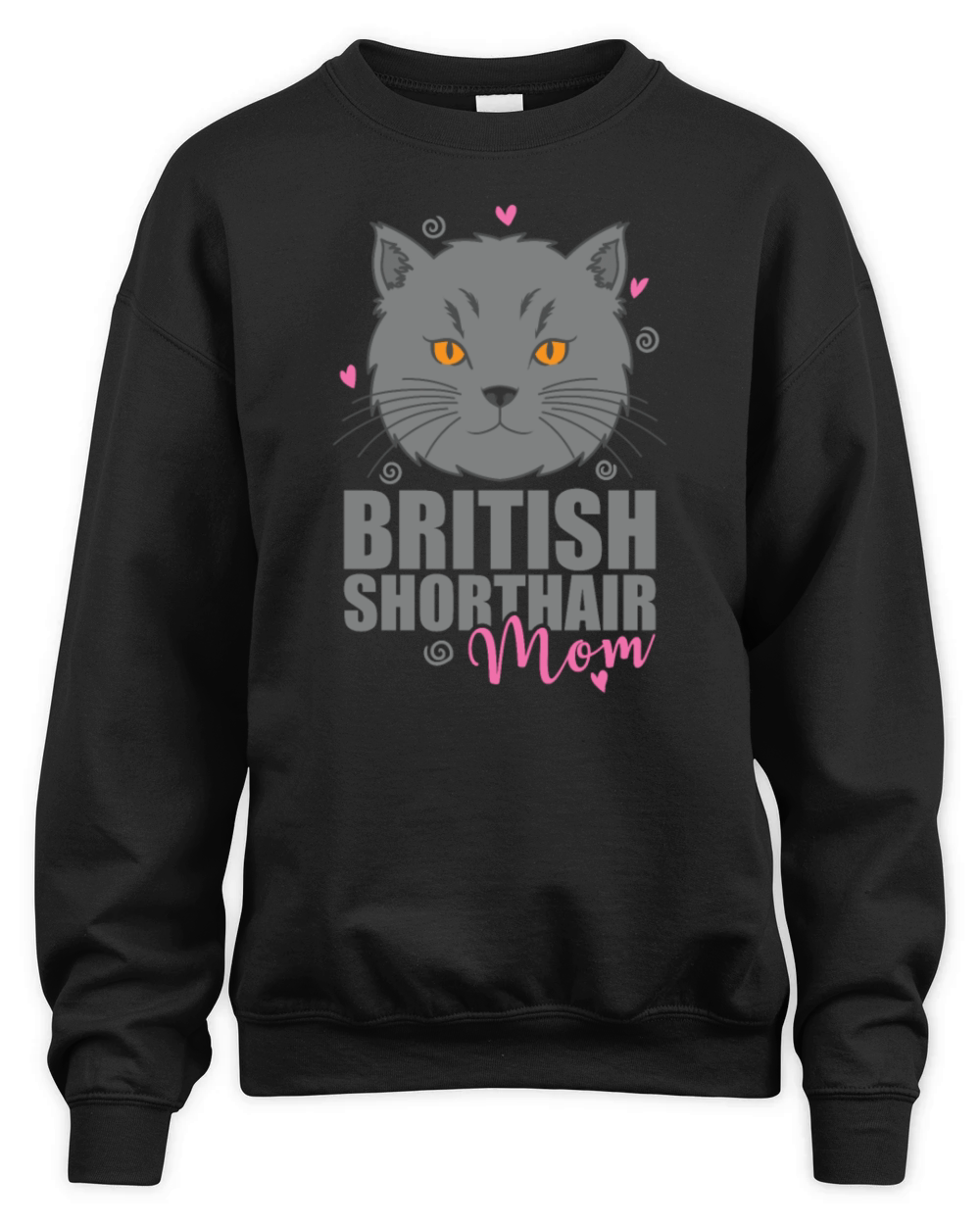 British Shorthair Mom Cat Pet Unisex Premium Crewneck Sweatshirt