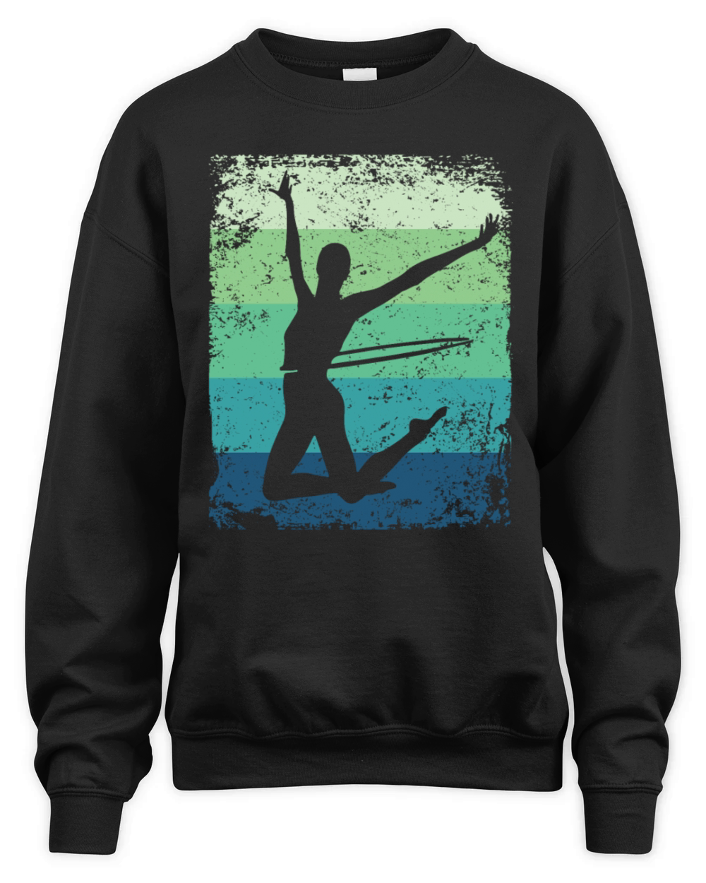 Gymnast Hoop Retro Rhythmic Gymnastics Unisex Premium Crewneck Sweatshirt