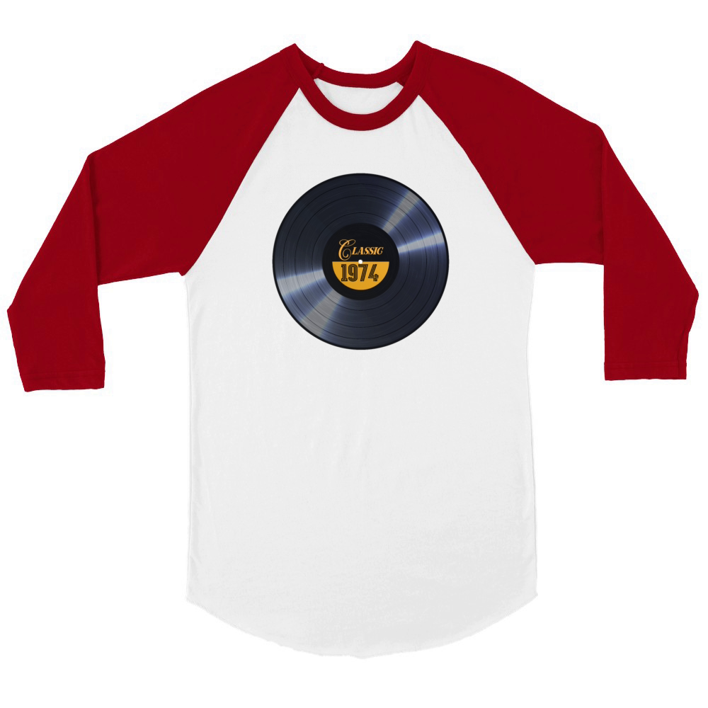 Vintage 1974 - Classic Vinyl Unisex ¾ sleeve Raglan T-shirt