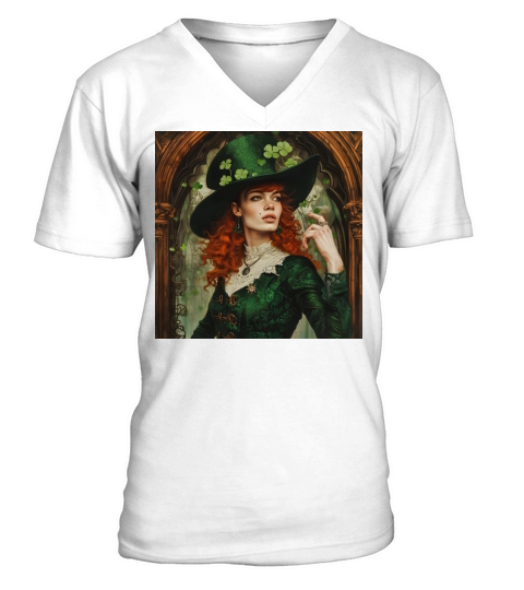 Saint Patrick’s Day Goth Woman V-Neck T-shirt