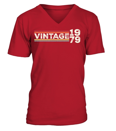 Vintage 1979 Gifts Legend for 44 Years Old - 44th V-Neck T-shirt