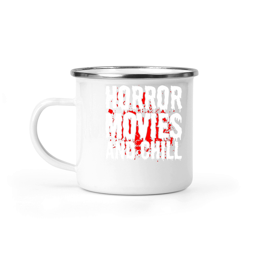 Horror Movies And Chill Horror Fan Camping Mug
