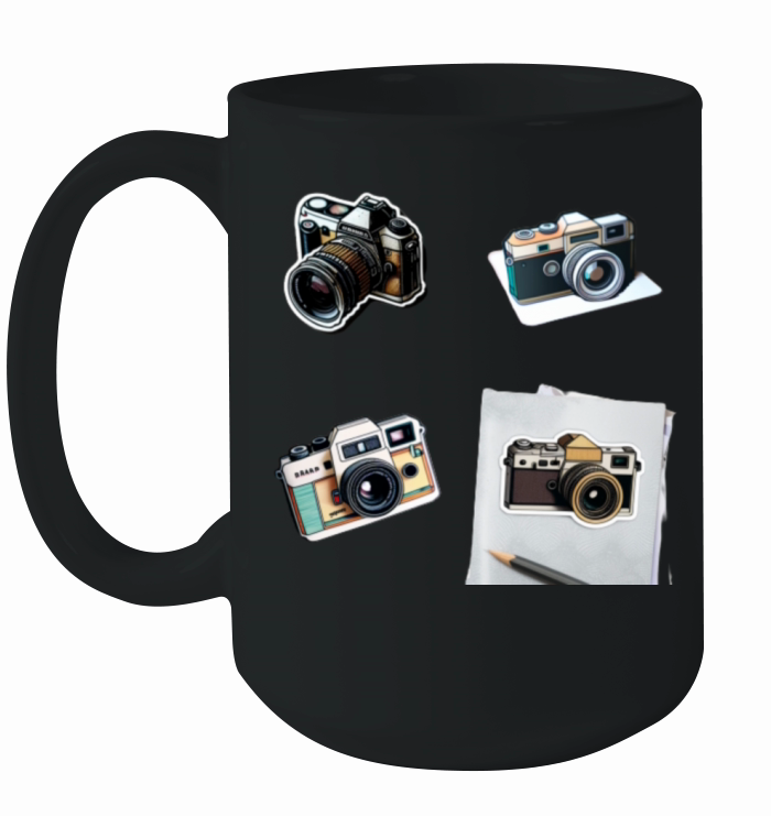camera sticker for phone camera sticker cover came Ceramic Mug