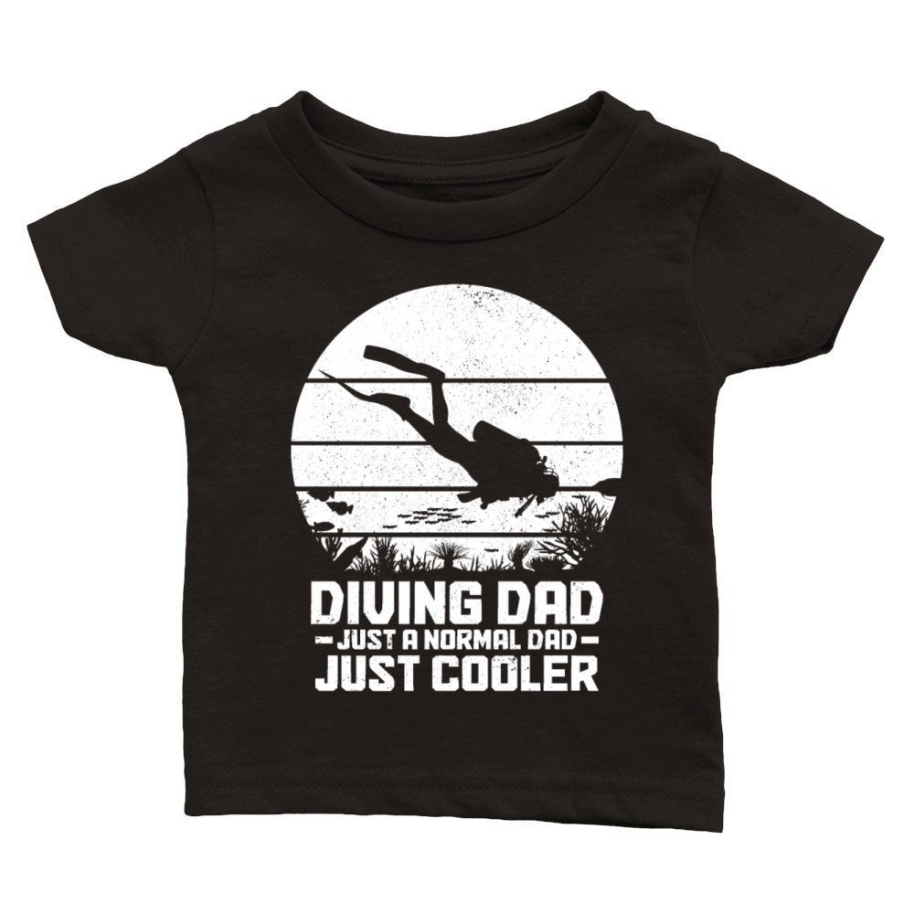 Scuba Diving Funny Vintage Diver Gift Classic Baby Crewneck T-shirt