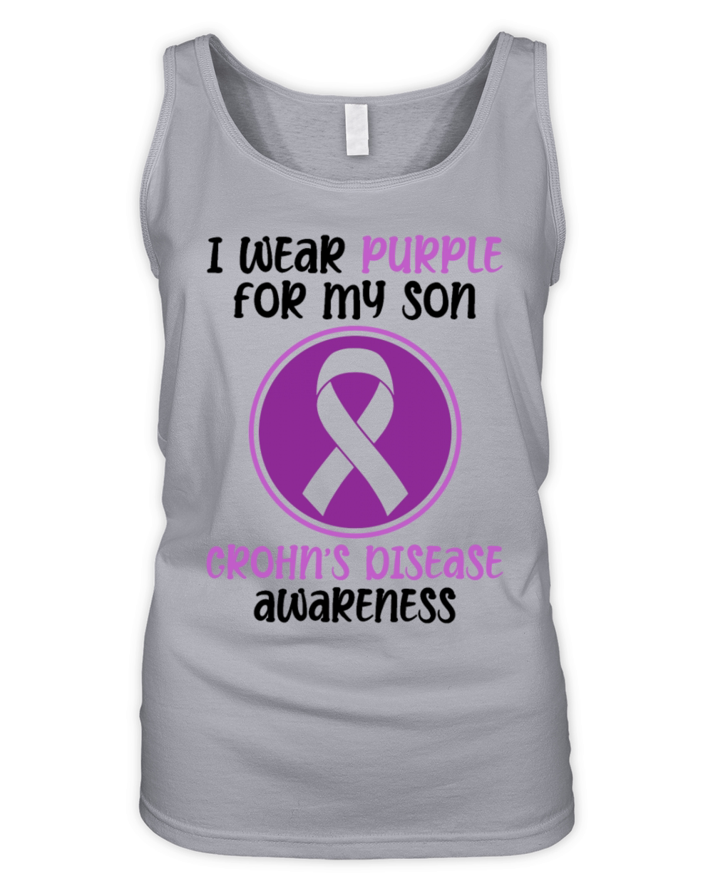 I Wear Purple For My Son Crohns Disease Tummy Organic Women's Tank Top