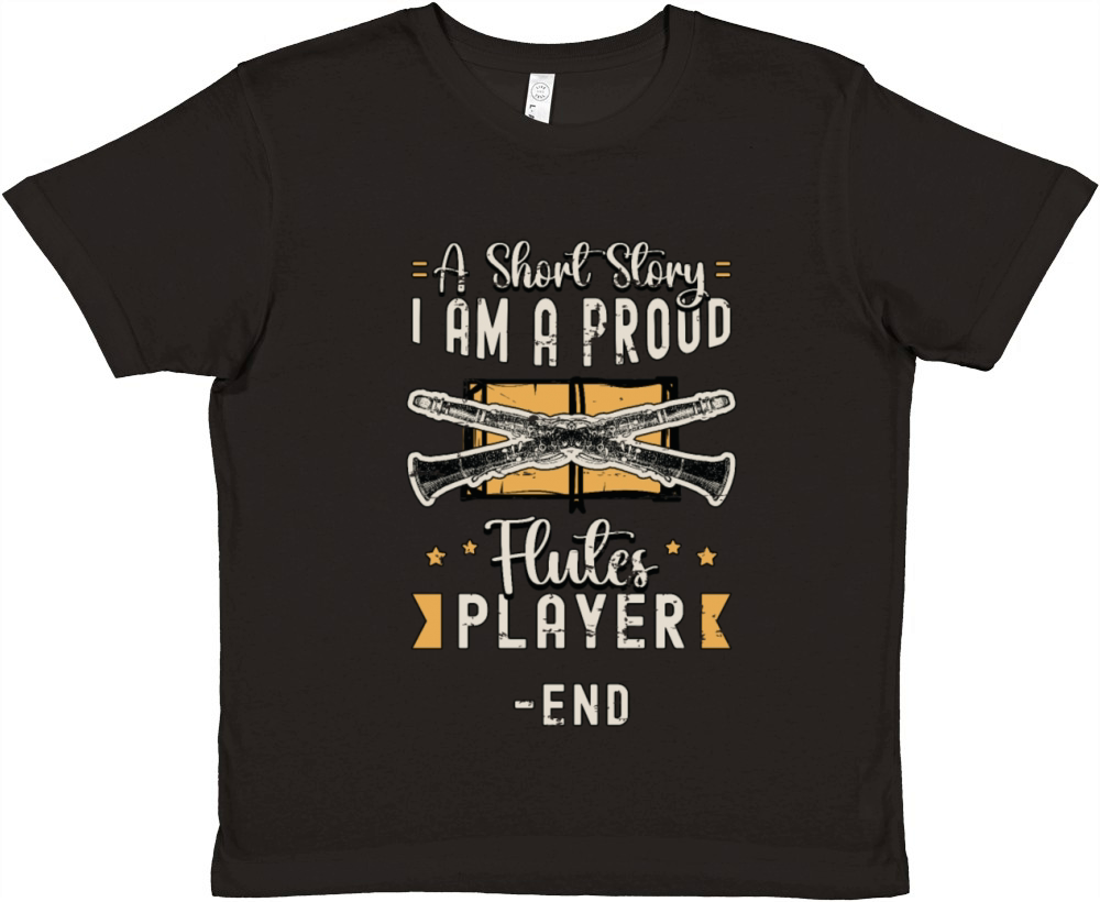 Flutes Player A Short Story I Am A Proud Flutist Premium Kids Crewneck T-shirt