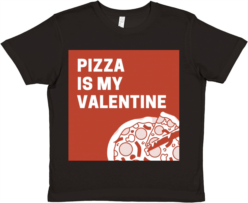Pizza is my Valentine Premium Kids Crewneck T-shirt