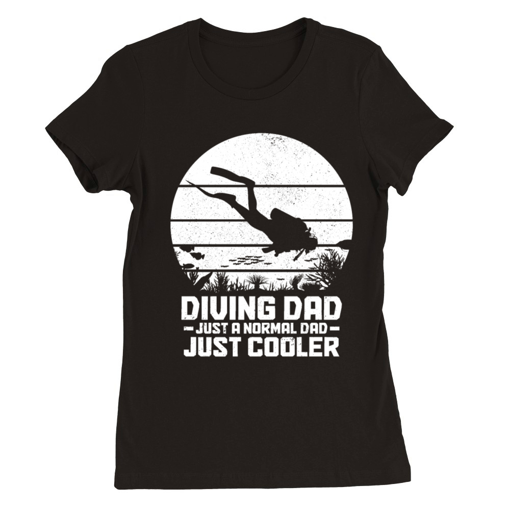 Scuba Diving Funny Vintage Diver Gift Premium Womens Crewneck T-shirt
