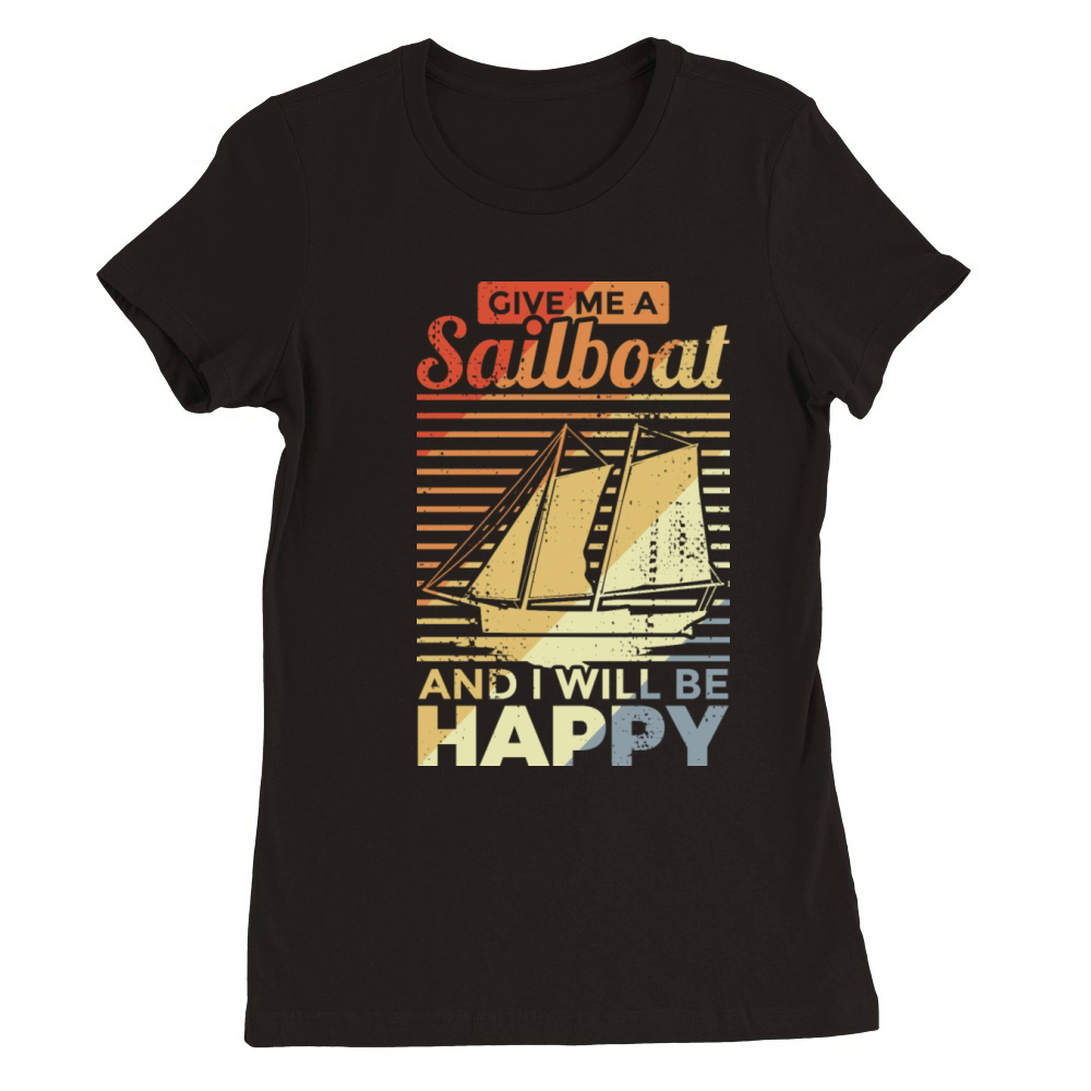 Vintage Sailing Premium Womens Crewneck T-shirt