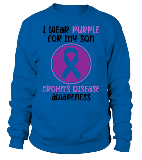 I Wear Purple For My Son Crohns Disease Tummy Sweatshirt Unisex
