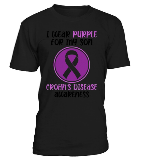 I Wear Purple For My Son Crohns Disease Tummy T-Shirt Unisex