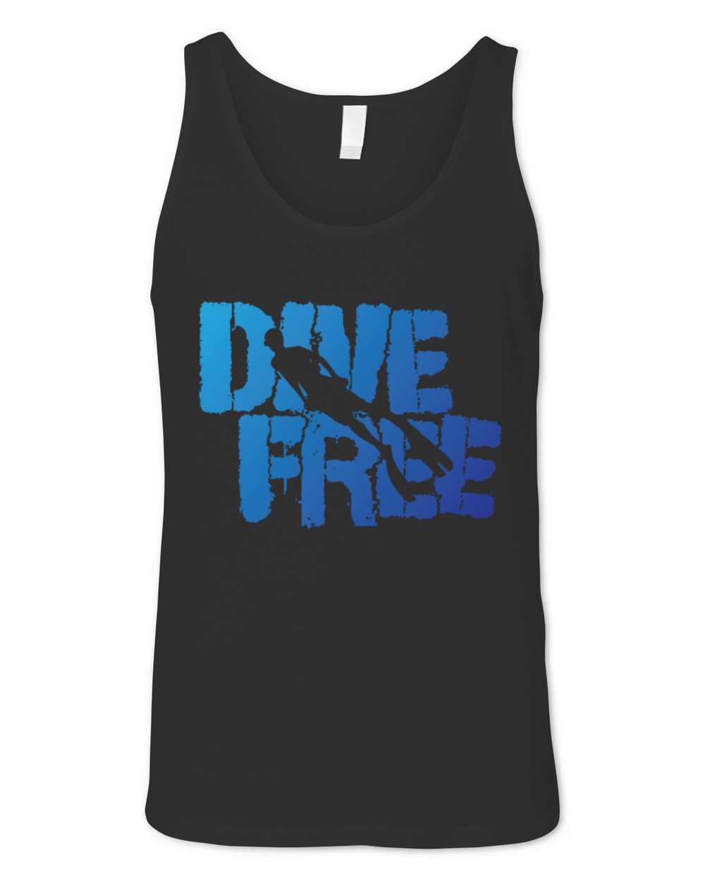 Apnoea Dive Free with One Breath Unisex Jersey Tank