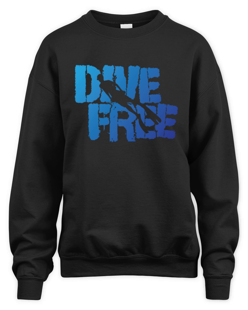 Apnoea Dive Free with One Breath Unisex Premium Crewneck Sweatshirt