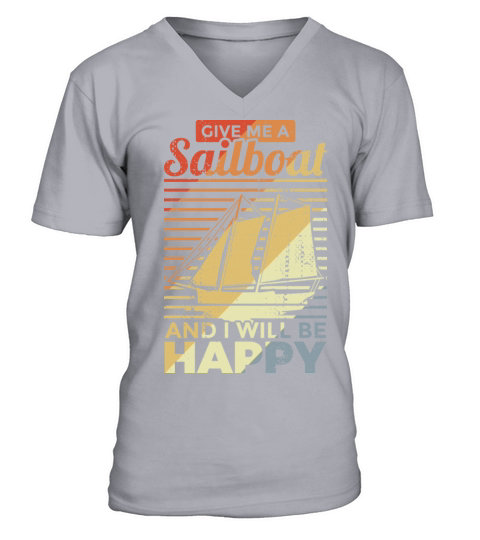 Vintage Sailing V-Neck T-shirt