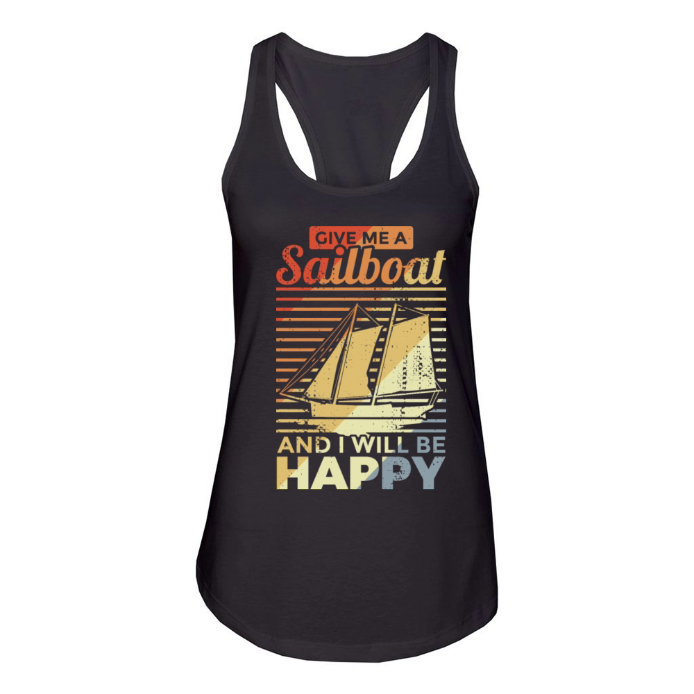 Vintage Sailing Women's Racerback Tank