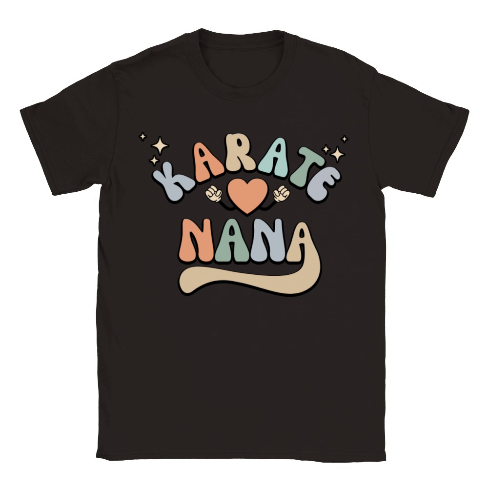 Retro Karate Nana Mothers Day Classic Kids Crewneck T-shirt