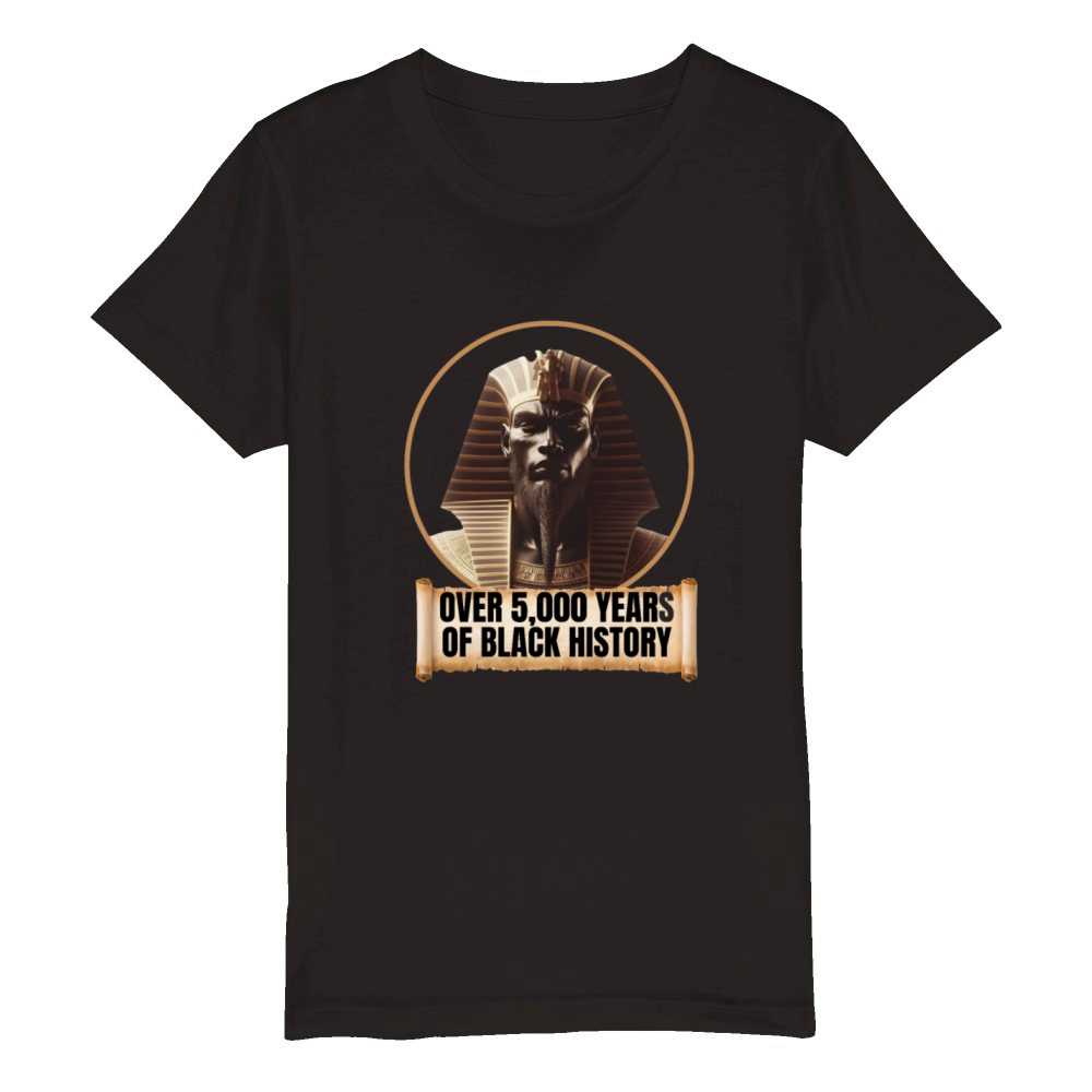 A Tribute to 5000 Year of Unerasable Black History Organic Kids Crewneck T-shirt