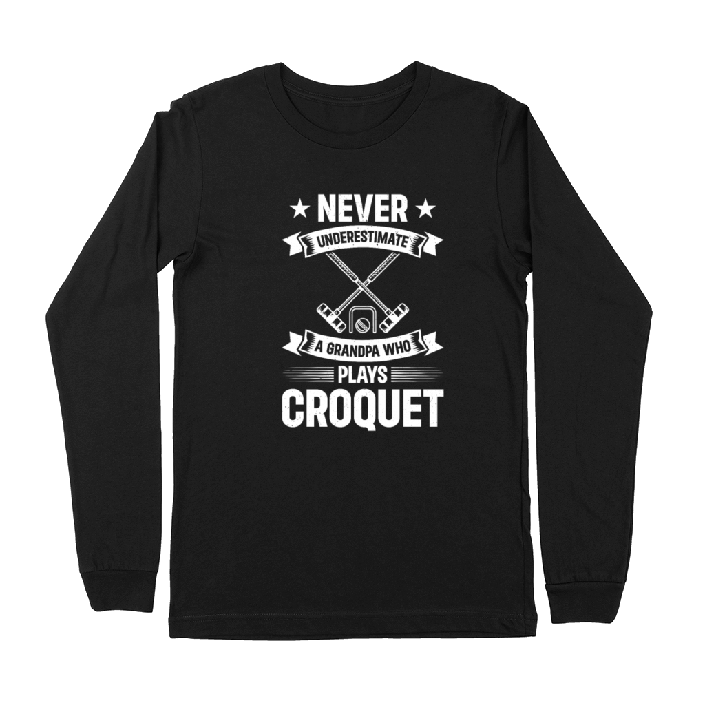 Croquet Player Grandpa Croquet Premium Long Sleeve