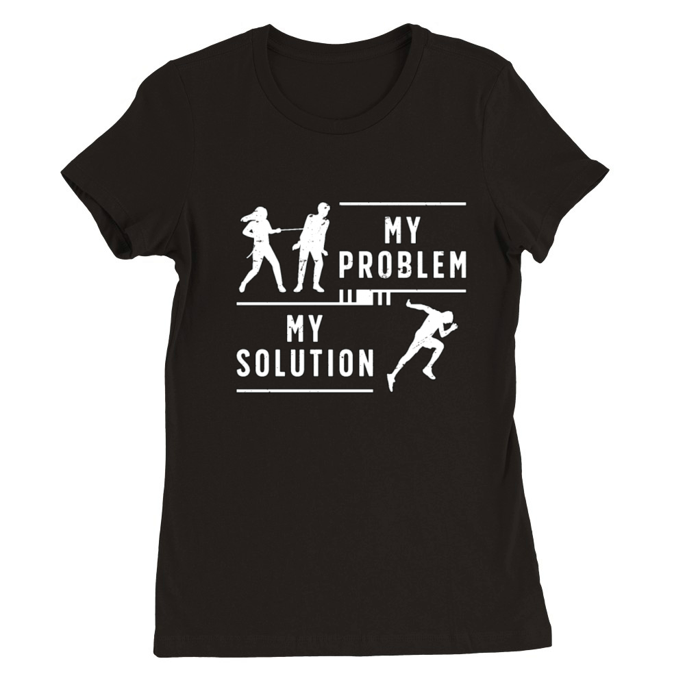 Cross Country Runner My Problem My Pictogram Dad Premium Womens Crewneck T-shirt