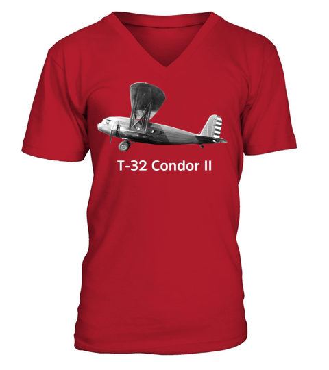 T 32 Condor II Aircraft V-Neck T-shirt
