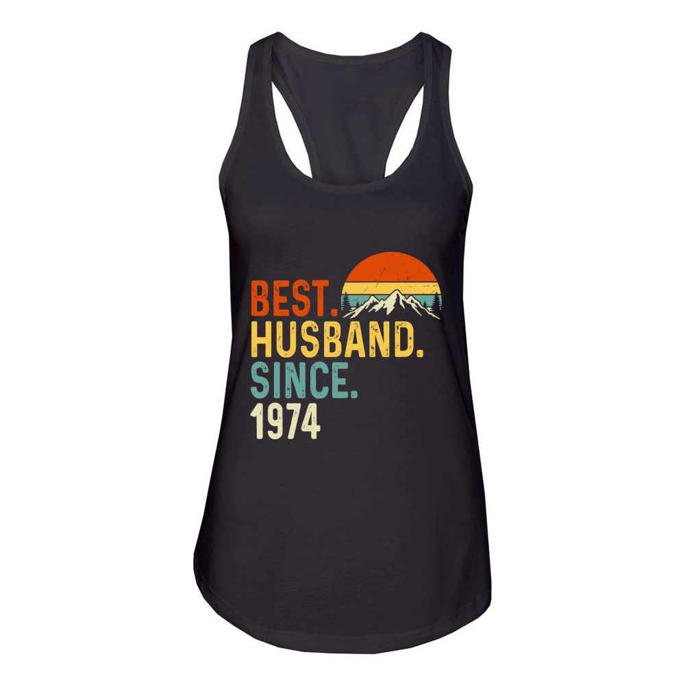 Best Husband Since 1974 Women's Racerback Tank
