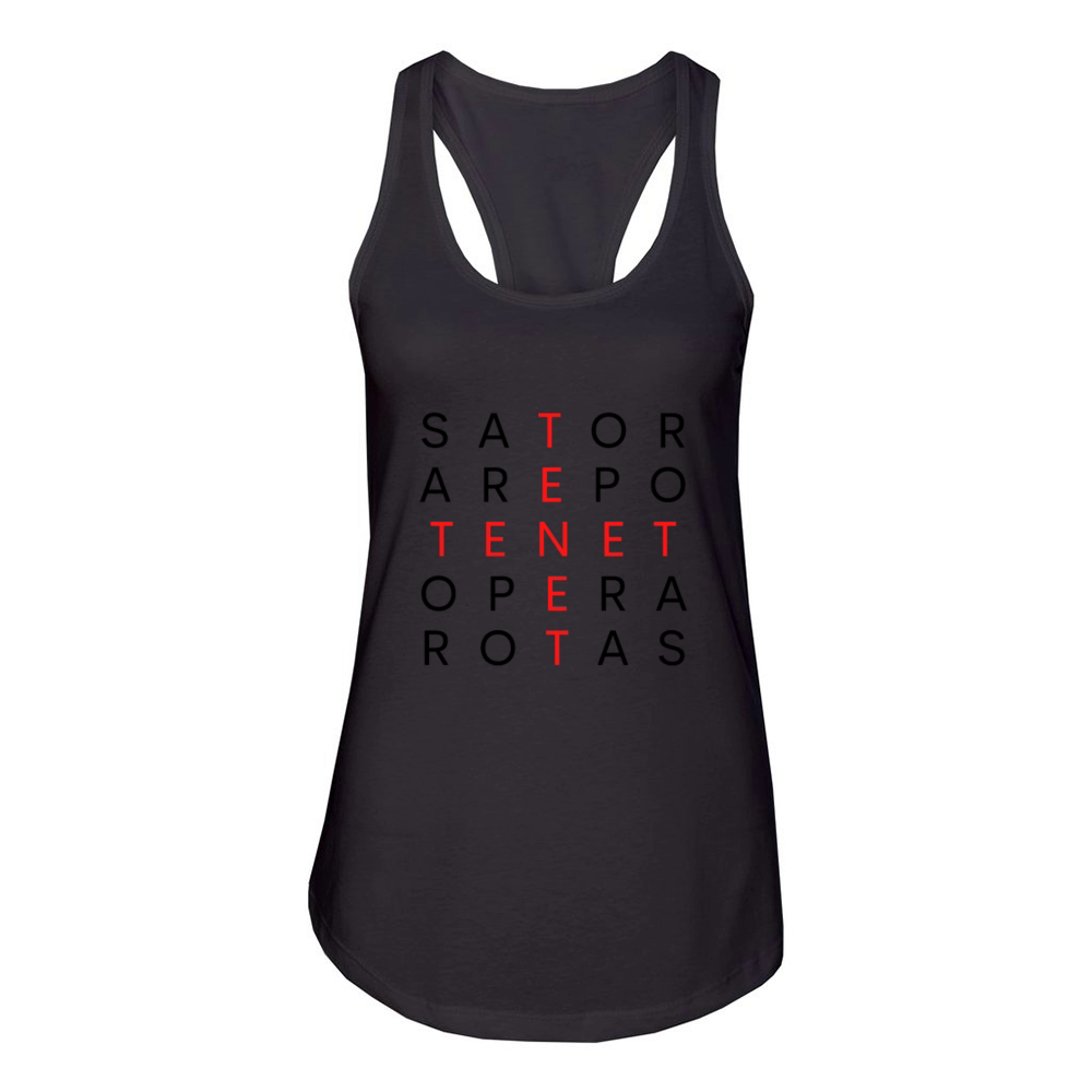 Sator Square Quote I TENET AREPO Quadrat Present Women's Racerback Tank