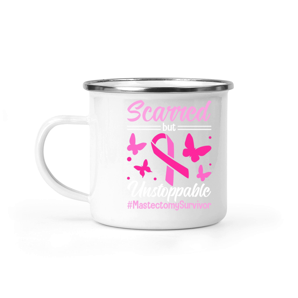 Mastectomy Cancer Survivor Empowerment Design for Camping Mug