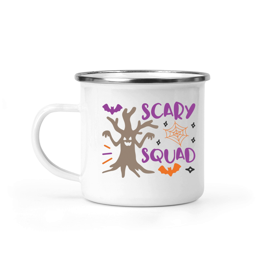 Scary Squad Spider web shirt Halloween Camping Mug